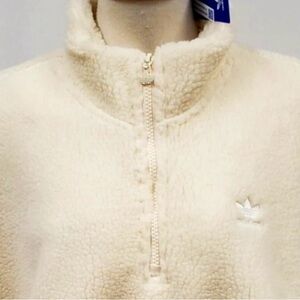 Adidas Off-White Fleece Half-Zip